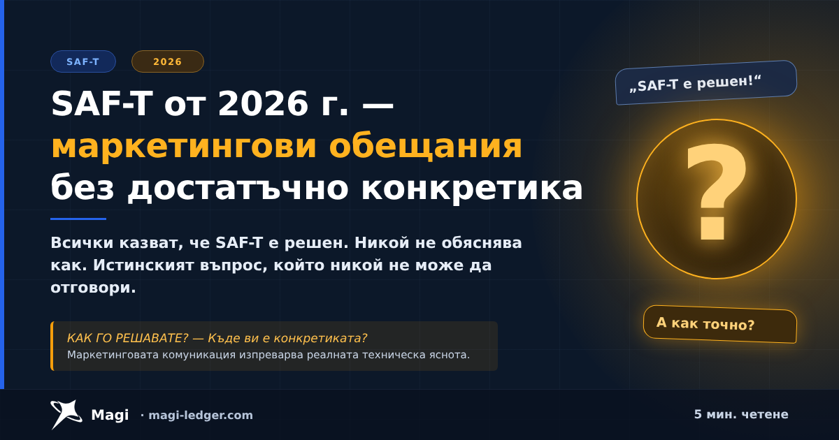 SAF-T от 2026 г. - маркетингови обещания без достатъчно конкретика