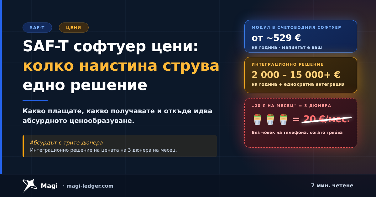 SAF-T цени: колко наистина струва едно решение - и защо не е на цената на "три дюнера"