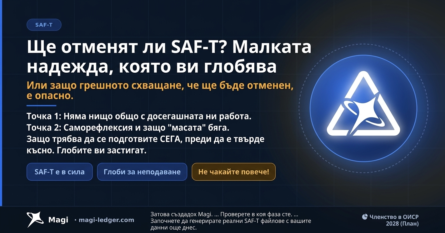 Ще отменят ли SAF-T? Малката надежда, която ви глобява