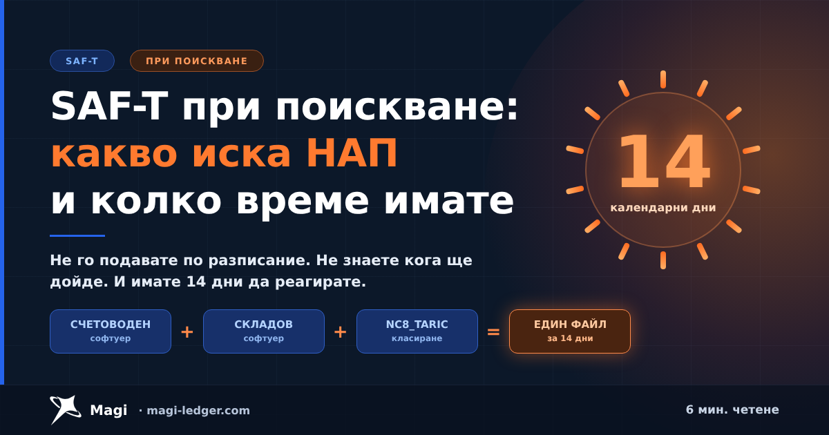 SAF-T при поискване: какво иска НАП и колко време имате